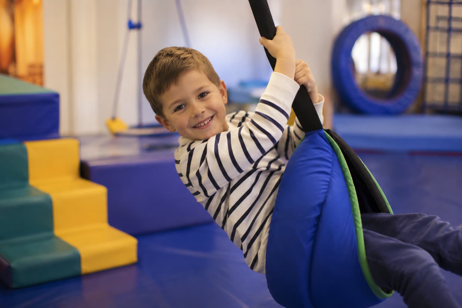 Child playing and having fun